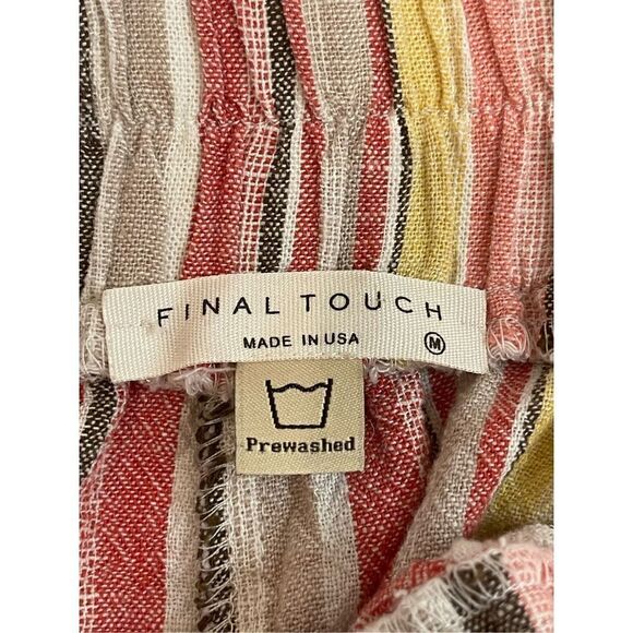 Final Touch women’s medium striped boho pants tapered leg - Picture 6 of 6